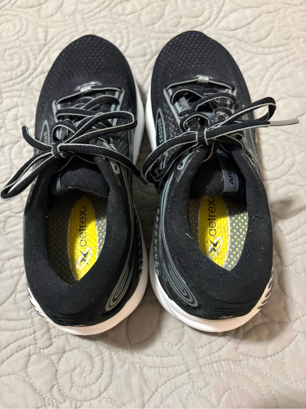 Brooks Women’s Black Athletic Shoes with White Soles